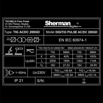 Sherman DIGITIG Pulse AC/DC 200GD